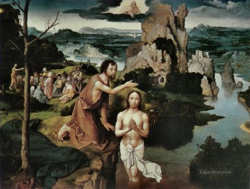 100 の偉大な芸術 Painting - ヨアヒム・パティニール『キリストの洗礼』